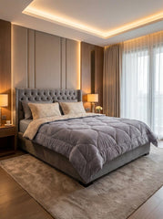 Ortum Life Premium Antraciet Wellsoft Deken – Zacht & Warm met Modern Wave Design