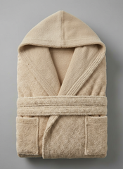 Ortum Life Premium Badjas Beige met Capuchon