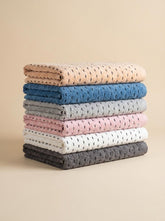 Ortum Life Premium Handdoekenset – Zacht Katoen met Stippelpatroon – 6-delig