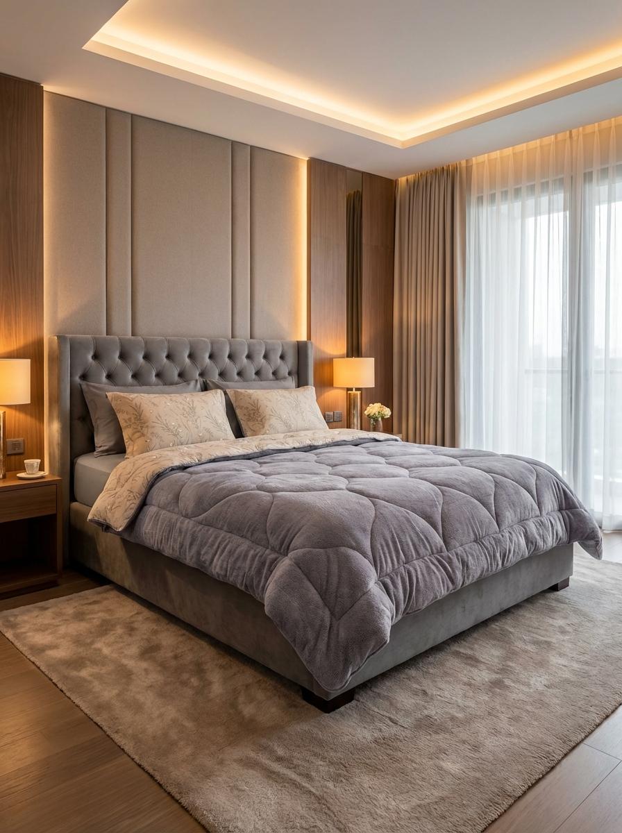 Ortum Life Premium Antraciet Wellsoft Deken – Zacht & Warm met Modern Wave Design