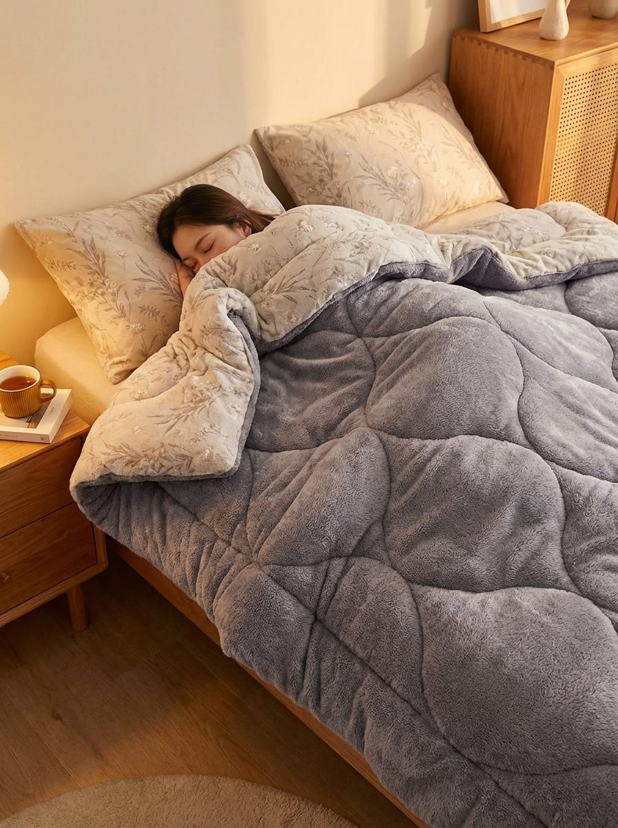 Ortum Life Premium Antraciet Wellsoft Deken – Zacht & Warm met Modern Wave Design