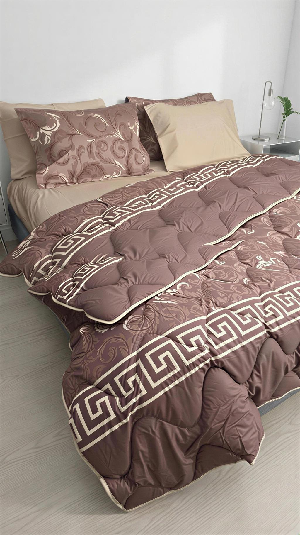 Katoenen Deken Set Beige