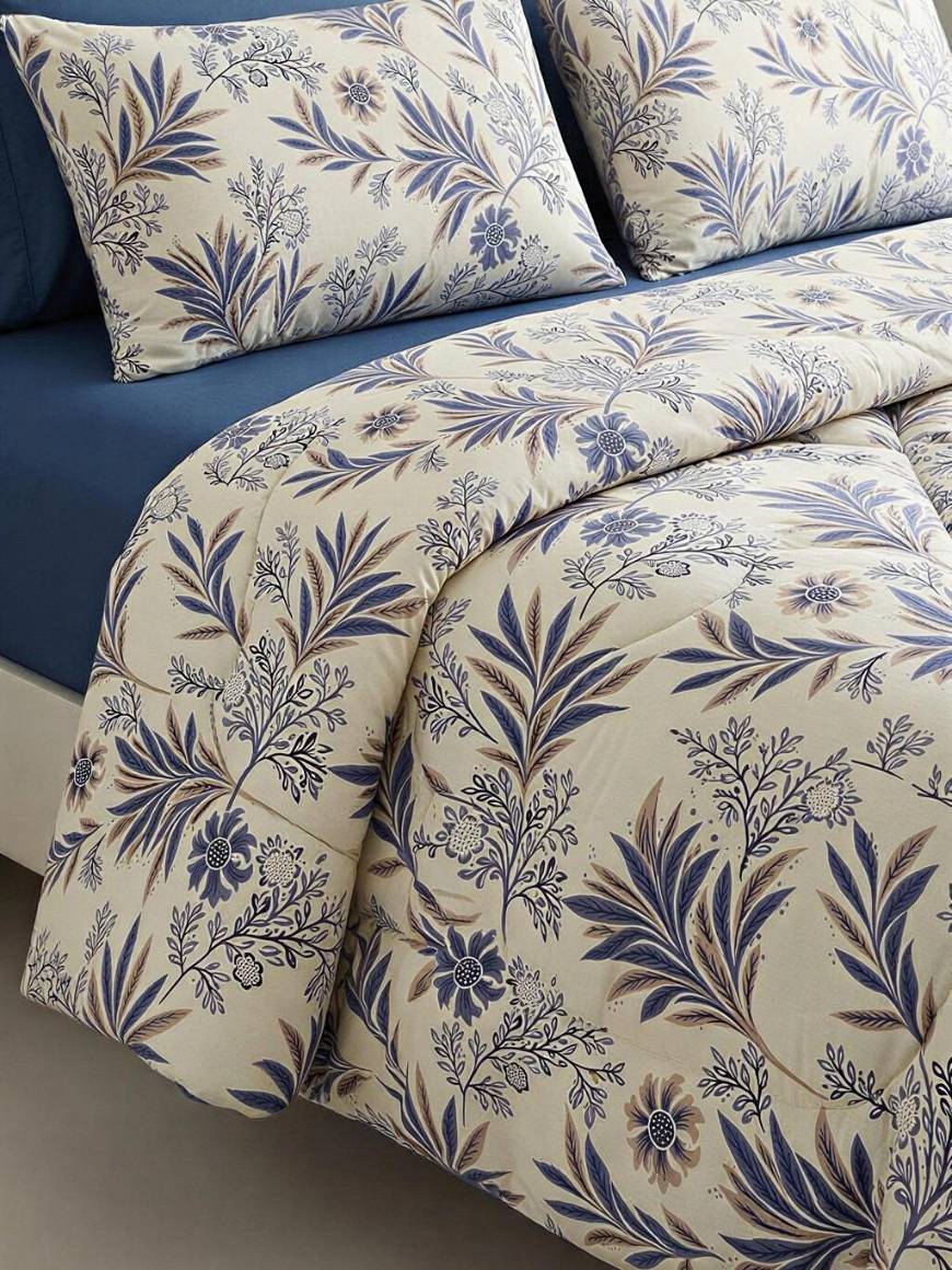 Katoenen Deken set Blauw