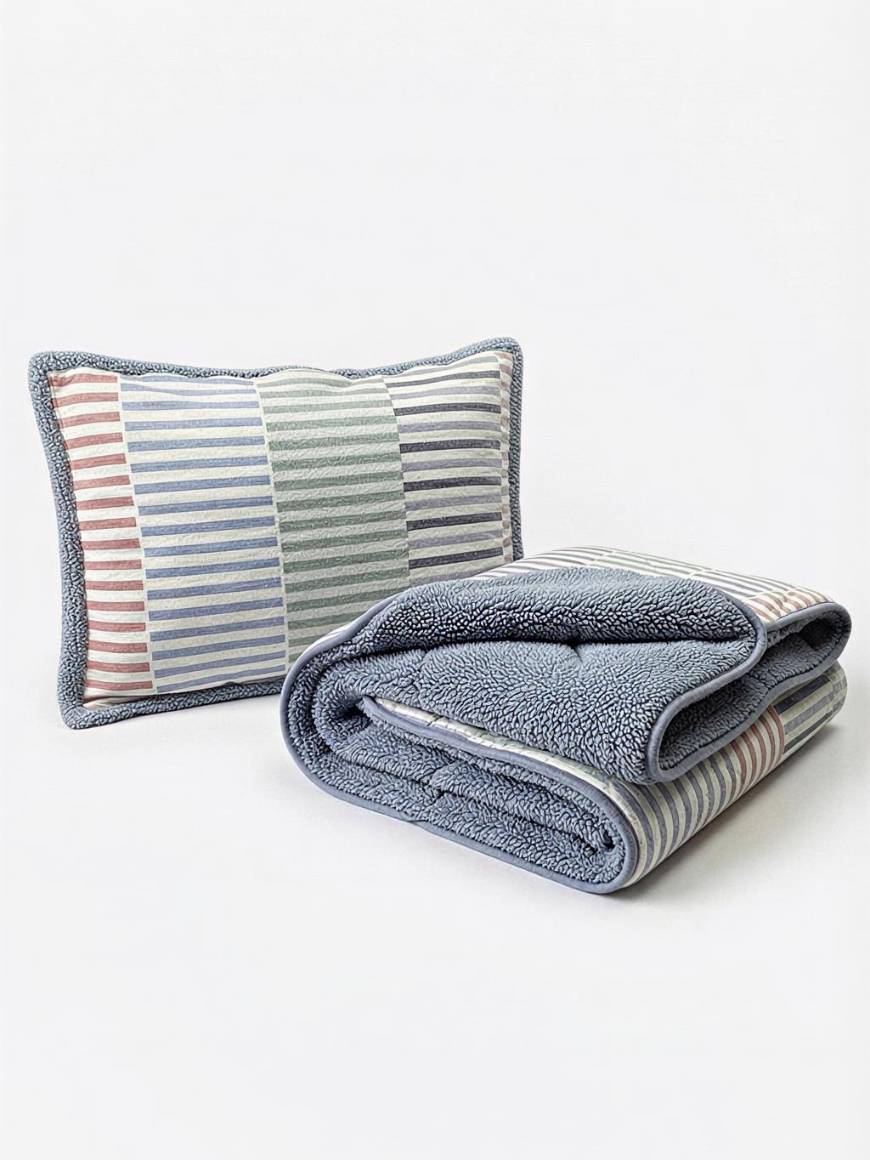 Merinos Deken set Blauw