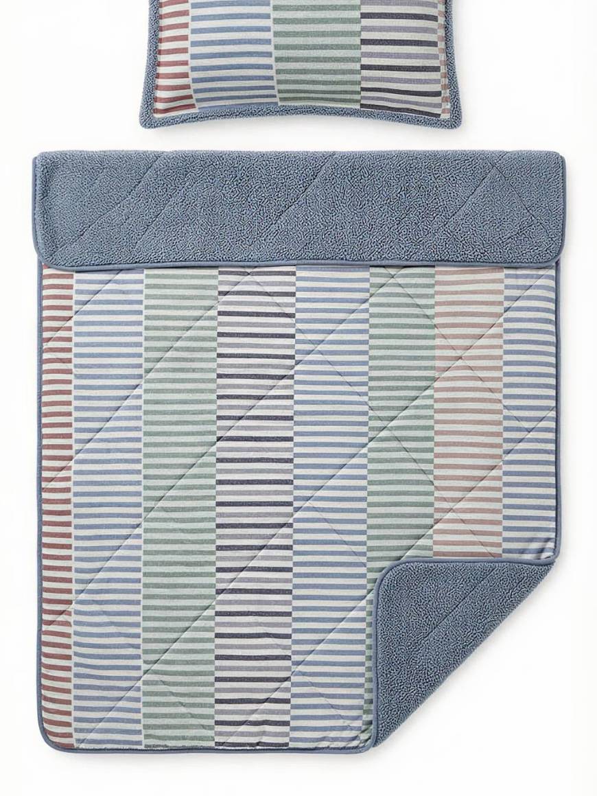 Merinos Deken set Blauw