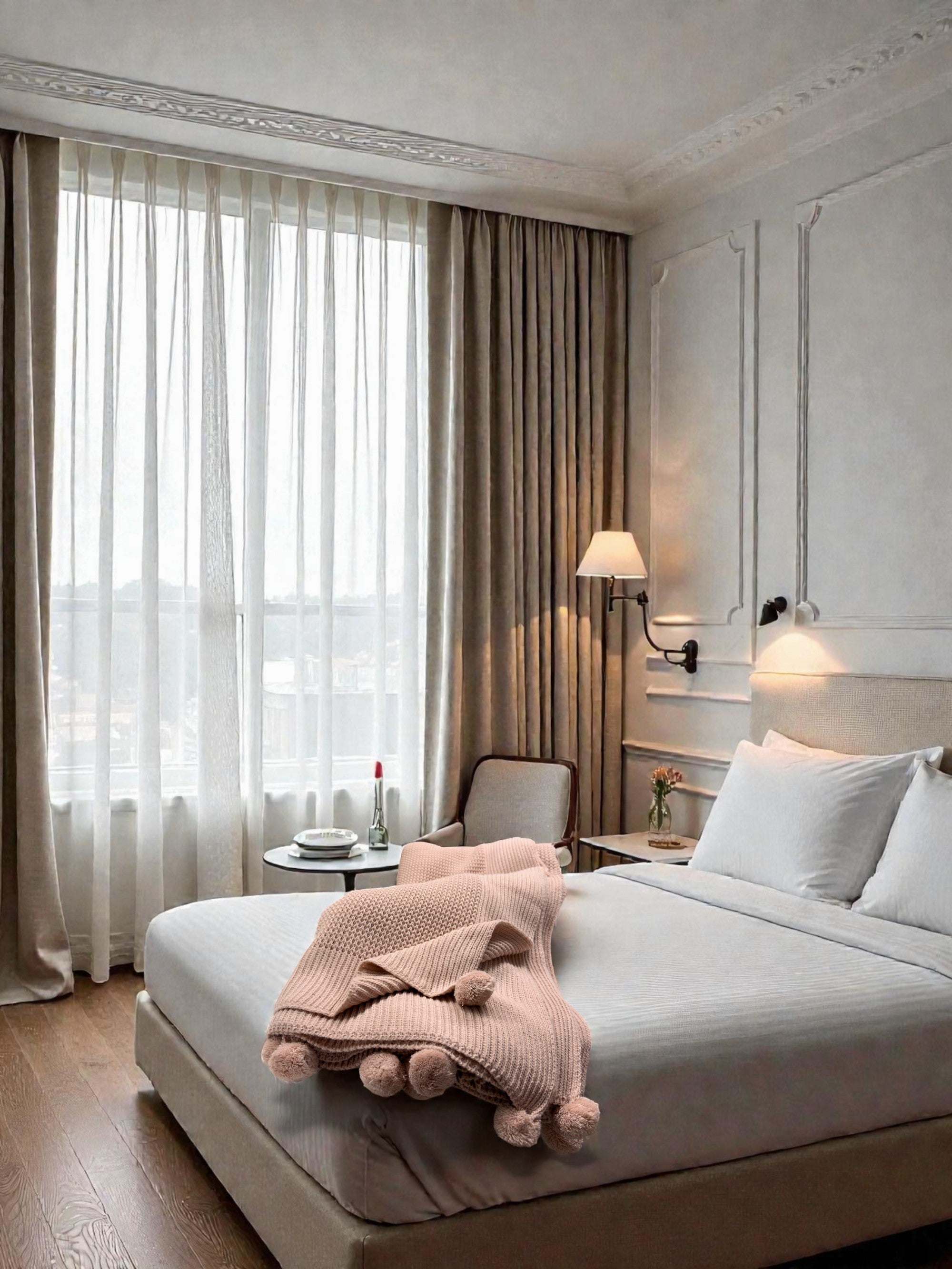 Luxe Gebreide Deken – Roze