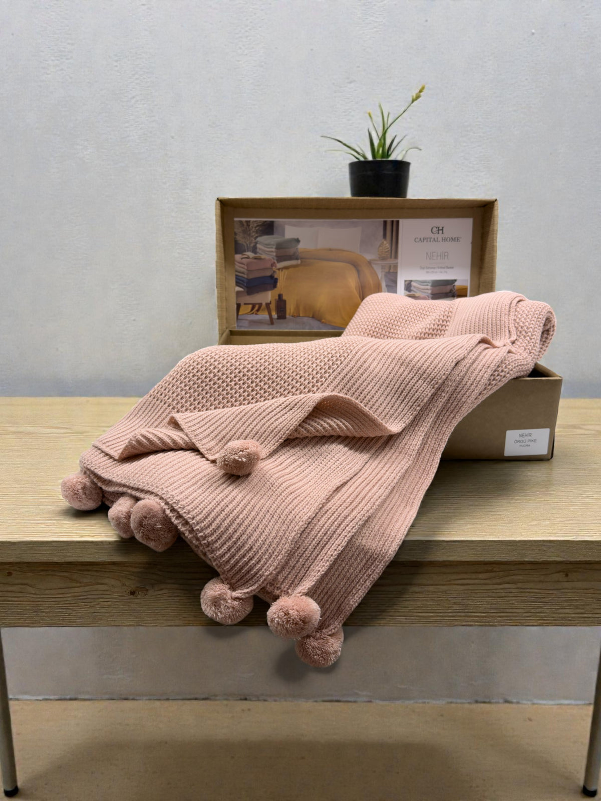Luxe Gebreide Deken – Roze