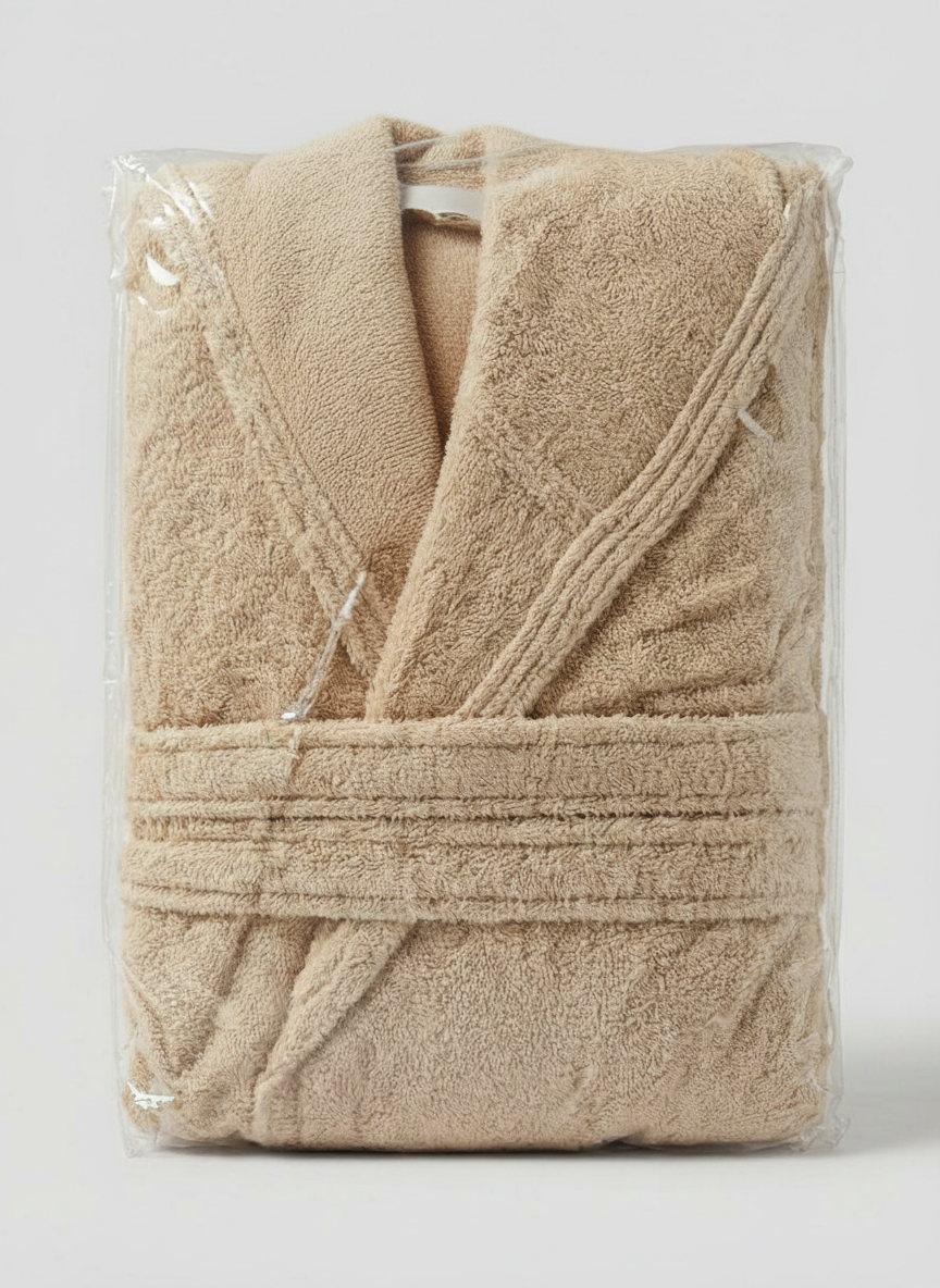 Ortum Life Premium Badjas Beige met Capuchon
