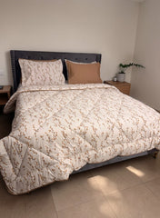7-Delige Luxe Katoenen Dekbedovertrek Set 220x240 – Bruin