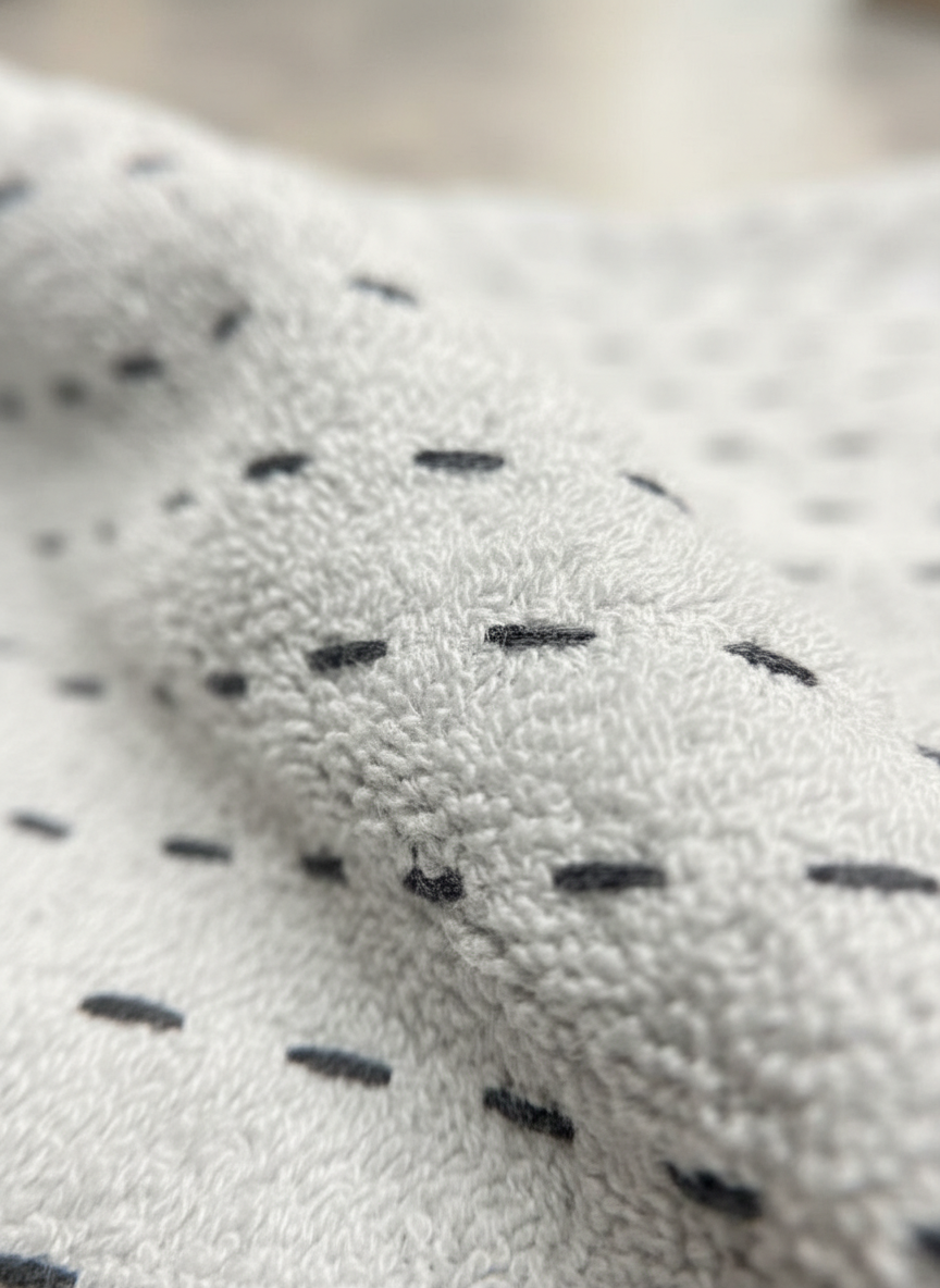 Ortum Life Premium Handdoekenset – Zacht Katoen met Stippelpatroon – 6-delig