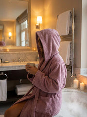 Ortum Life Premium Badjas Paars met Capuchon